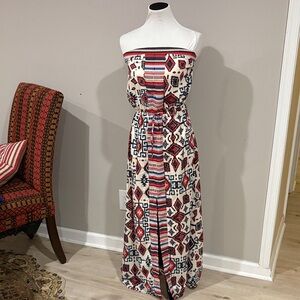 Bohemian Strapless Maxi Dress